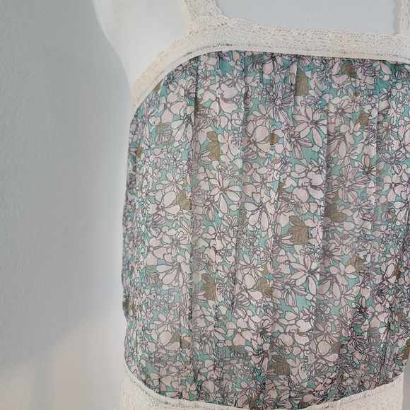 WISH ROMANTIC LACE SHEER SILKY FEEL VINTAGE INSPIRED FLORAL WOMEN'S SIZE XS - Picture 15 of 16